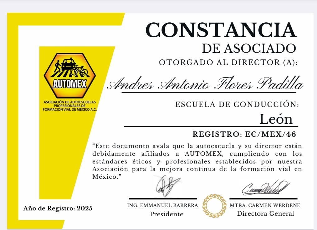 Constancia AUTOMEX